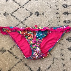 Victoria’s Secret Neon Floral Bikini Bottoms (M)
